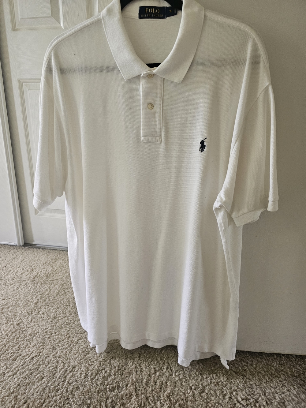 Polo by Ralph Lauren White Polo with Navy Pony